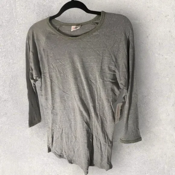 Lularoe Women's Randy Baseball Raglan Grey Print Size Small-NWT - Picture 1 of 5